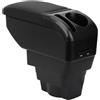 ZENVI Braccioli Compatible with OPEL ASTRA J Braccioli 2009-2015 Console Centrale Organizer Immagazzinaggio Scatola Utilizzabile Per Autisti Supporto Gomito Doppio Spazio Archiviazione(Stile Nero)