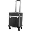 Donened Valigetta cosmetica trolley, 34 x 24 x 41 cm, da viaggio, per truccatori, parrucchieri, estetisti, ecc, Nero , 34*24*41cm/13.39*9.45*16.14in, moderno