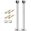 QUARKZMAN 2pz Staffa Asta Tenda a Soffitto, Adatta per Tubo 25mm/0,98 Lunghezza 300mm/11,81 Ganci Asta Tenda in Acciaio Inossidabile per Pareti Armadio Tubo Tenda, Argento
