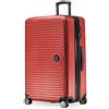 Hauptstadtkoffer Mitte - Valigia Rigida Grande, TSA, 4 Ruote, Bagaglio da Stiva con Espansione di Volume di 8 cm, 77 cm, 130 L, Rossa