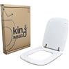 king seat COPRIWATER DEDICATO FANTASIA 2 POZZI GINORI. ALTA QUALITA' REALIZZATO IN MDF CERTIFICATO, 100% MADE IN ITALY, CHE DURA NEL TEMPO. Bianco Lucido