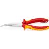KNIPEX Pinza per meccanica - con becchi mezzotondi con tronchese (pinza a becchi di cicogna) in blister cromata isolante con manici, 26 26 200 T BK