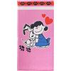 ONOMATO! Snoopy - Telo mare 70 x 140 cm, misto cotone, motivo: Peanuts, rosa
