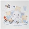Ciliegina Set 3 Lenzuola Culla 100% Cotone Completo + sotto con elastici Federa Bambino Bambina idea regalo (Elefantino)