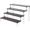 AZEAM Acrilico Riser Display Stand, Nero 4 Livelli Cupcake Stand Display Alzate Scaffale Profumo Colonia Organizer Compatibile con Pop Figure Cibo Dessert Trucco Cosmetico (1 confezioni)