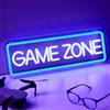 NELUX Luci Neon LED Gaming - Game Zone Lampada Neon Parete Gamer, Insegna Luminosa LED Camera Decorazioni Gaming Room Muro, Scritta Neon, Luce Insigne Luminose. Connettore USB con Dimmer