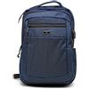 FIORDALISO Baci & Abbracci - Zaino Uomo Lavoro e Viaggio | Zaino Porta Pc Uomo con USB | Zaino Impermeabile Uomo ideale per uso come Zaino Università, Zaino Ufficio Uomo o Zaino Pc 15.6 Pollici | Backpack Blu