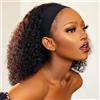 Romface Parrucche Ricci Crespi Afro Kinky Curly Human Hair Wigs With Headband Nero Capelli Veri Ricci Per Donne Nere Da 14 Pollici 180% Di Densità Naturale