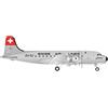 herpa modello di aereo Swissair Douglas DC-4 - ZU-ILI in scala 1:200 - modello di aereo, pezzo da collezione, miniatura deco, statuetta com supporto in metallo