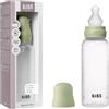 BIBS Biberon in plastica, 270 ml, 1-pack, Tettarella in silicone, Sage