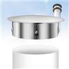 DNGH Coperchio per foro per camino e stufa, 150 mm, copertura per canna fumaria, in acciaio inox, diametro inferiore 145 mm, profondità: circa 45 mm
