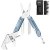 NexTool MultiTool W2, multiutensile 8-in-1 con chiave regolabile, pinze multiuso, coltello, cacciavite e lima, multiutensile con set di punte 9-in-1 e custodia in nylon