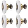 Qikuver Ruote Della Doccia, 4 pezzi rulli di ricambio Diametro Di 23mm, Per Porta Scorrevole, corridori