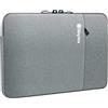 WAYTEX 71006 Custodia per Computer e Tablet 13-14 Pollici Impermeabile Protezione Anti Urti e Interno Velluto Grigio Chiaro