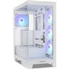 NOX XTREME PRODUCTS HUMMER GLOCK WHITE - Semitower ATX | M-ATX | ITX, Vetro temperato panoramico senza cornice, Spazio per 10 ventole, 4x ventole da 120 mm preinstallate, USB-C e USB 3.0, Bianco