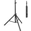 FANTASK Treppiede per boxe, supporto per altoparlanti, regolabile in altezza da 122 a 186 cm, portata fino a 50 kg, per sala musica, sale conferenze, studio, 186 L x 35 B x 186 cm, nero