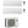 MITSUBISHI CLIMATIZZATORE CONDIZIONATORE DUAL SPLIT MSZ-HR R-32 9000+9000 MXZ-2HA40VF A++