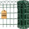 AMAGABELI GARDEN & HOME Amagabeli Garden Home 0.65Mx25M Green Garden Border Fence 2.95mm Wire Diameter RAL6005 PVC Coated Metal Wire Fencing Rustproof Landscape Netting Border Edge Outdoor Flower Bed Vegetable Barrier HC02