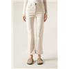 Calzedonia Jeans A Zampa Cropped Bianco