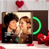 VEELU Magnete da Frigorifero con Musica Personalizzato Calamite da Frigo Album Fotografico Personalizzabile Può Riprodurre Canzoni Natale San Valentino Regalo di Coppia