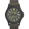 Timex Orologio da uomo Expedition Acadia da 40 mm, cinturino in silicone grigio canna di fucile, quadrante verde, cassa nera TW4B30000