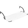 Vileda Brezza Extend Stendibiancheria Estensibile In Acciaio E Resina, Da Balcone, Spazio Stenditura 20 mt, 188 x 55 x 30 cm
