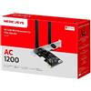 Mercusys Scheda di Rete PCIe Wi-Fi AC1200 e Bluetooth 5.0 Mercusys MA30E Dual Band