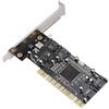 Diyeeni Controller RAID SATA RAID a 4 porte, scheda controller RAID SATA da 1,5 Gbps, scheda di espansione interna da PCI a 4 porte SATA con supporto staffa a basso profilo 4 dischi rigidi