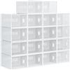 Easycomfort Mobile Scarpiera Modulare Salvaspazio, 18 Cubi 28x36x21 cm in Plastica PP, Bianco