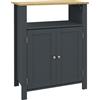 Easycomfort Mobiletto Bagno a 3 Ripiani in MDF e Truciolato con Ripiano Interno Regolabile, 60x30x80.5 cm