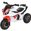 Easycomfort Moto a 3 Ruote per Bambini 18-36 Mesi con Musica Fari Senza Pedale in PP Metallo Bianca Rossa