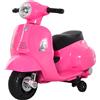 Easycomfort Moto Elettrica per Bambini con Licenza Ufficiale Vespa Batteria 6V, Fari e Clacson, per Bimbi da 18-36 mesi, Rosa, 66.5x38x52cm