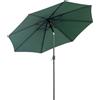 Easycomfort Ombrellone da Giardino 3x2.5 m Inclinabile, con Manovella, in Metallo e Poliestere Verde