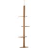 Easycomfort Albero Tiragraffi per Gatti a 4 Livelli, Fissaggio a Soffitto Regolabile, 43x27x228-260cm