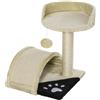 Easycomfort Albero Tiragraffi per Gatti per Gioco e Relax 35.5x37x46 cm Beige