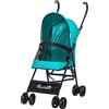 Easycomfort Passeggino per Cani Piccoli Pieghevole, Ruote Girevoli con Freno in EVA e Guinzaglio di Sicurezza, 65x42x94cm Verde