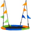 Easycomfort Altalena Rotonda a Nido per Bambini di +3 Anni per Giardino, Esterni, Interni, Cameretta, Multicolor ?100x120-180Acm
