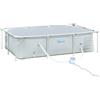 Easycomfort Piscina Fuori Terra Autoportante, Piscina Rigida Rettangolare con Filtro e Valvola in Acciaio e PVC, Grigio, 252x152x65cm