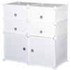 Easycomfort Armadio Modulare Scarpiera in Plastica Guardaroba Scaffale Portascarpe 75×37×73cm Bianco