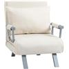 Easycomfort Poltrona Letto 2 in 1 con Schienale Inclinabile in 5 Posizioni, 65×69×82cm, Beige