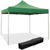 Divina Garden Gazebo richiudibile pieghevole 3 X 3 Verde ricoperto in PVC impermeabile