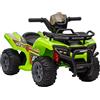 Easycomfort Quad Elettrico per Bambini 18-36 Mesi con Batteria Ricaricabile 6V e Fari, in Metallo e PP, 66x44x42 cm, Verde
