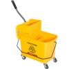Easycomfort Carrello Secchio con Separatore Acqua e Strizzatore Rimovibile in PP, Giallo, 63 x 27 x 67cm