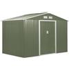 Easycomfort Casetta da Giardino con 2 Porte Scorrevoli e 4 Prese d'Aria in Acciaio, 277x195x192cm, Verde Chiaro