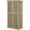 Easycomfort Casetta in Legno da Giardino con Tetto Impermeabile, Armadio da Esterno Porta Attrezzi da Giardino con 4 Scompartimenti, 87x46.5x160cm