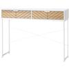 Easycomfort Consolle Moderna per Ingresso e Soggiorno con 2 Cassetti in Metallo 100x30x75cm - Bianco