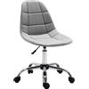 Easycomfort Sedia Girevole , Design Ergonomico e Regolabile Senza Braccioli, Grigio, 59x59x81-91cm