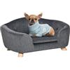 Easycomfort Cuccia per Cani di Taglia Piccola (Max 10kg) con Cuscino Lavabile, 70x47x30cm - Grigio Antracite