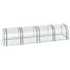 Easycomfort Serra a Tunnel in Acciaio e PVC Impermeabile e Anti UV con 4 Porte a Cerniera, 395x100x80 cm