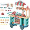 Easycomfort Cucina Giocattolo Per Bambini 3-6 Anni, Caffetteria Ristorante con 50 Accessori Inclusi, 79.5 x 33 x 90.5cm